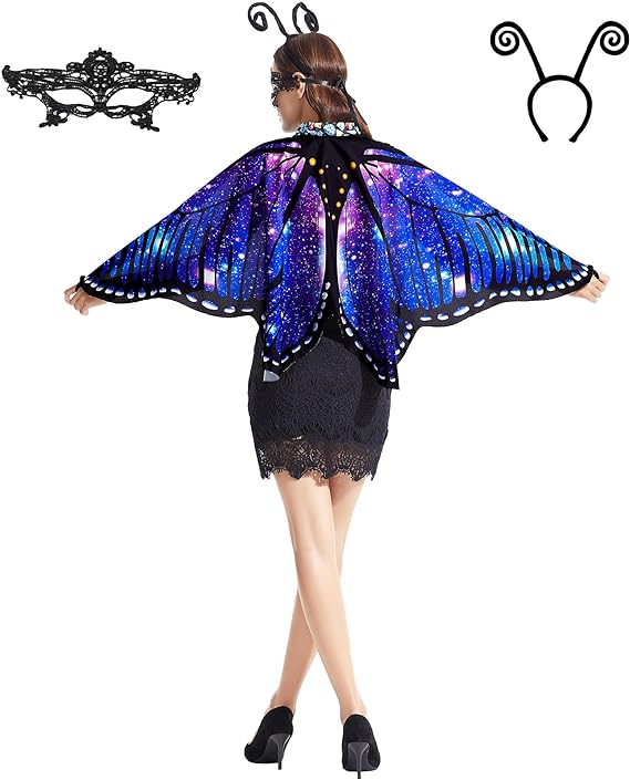 butterfly wing for women Purple-5238-nassp