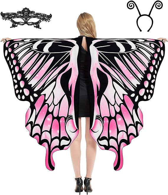 butterfly wing for women Pink-5236-laspb