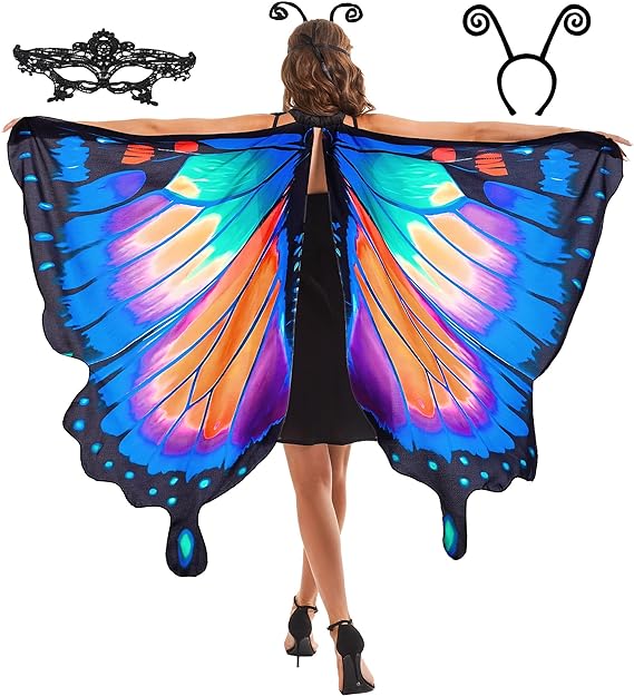 butterfly wing for women Purple-5265-pasbgo