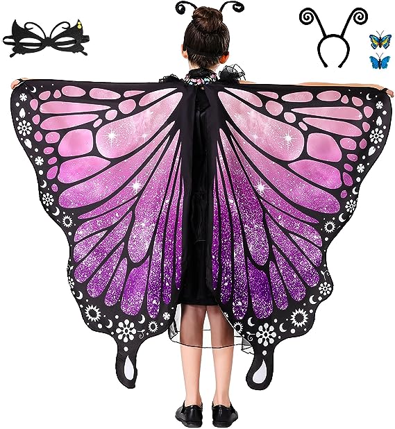 butterfly wing for girl Purple-0515-iksp