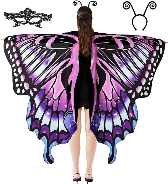 butterfly wing for women Purple-5261-faspb