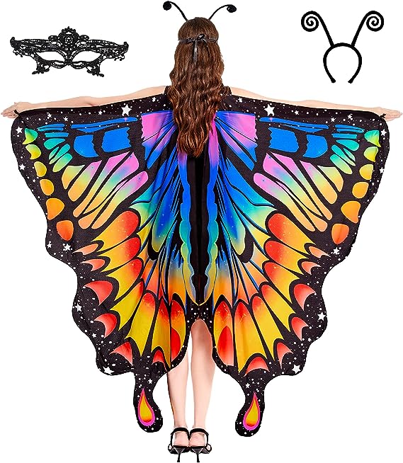 butterfly wing for women Rainbow-0514-hasc