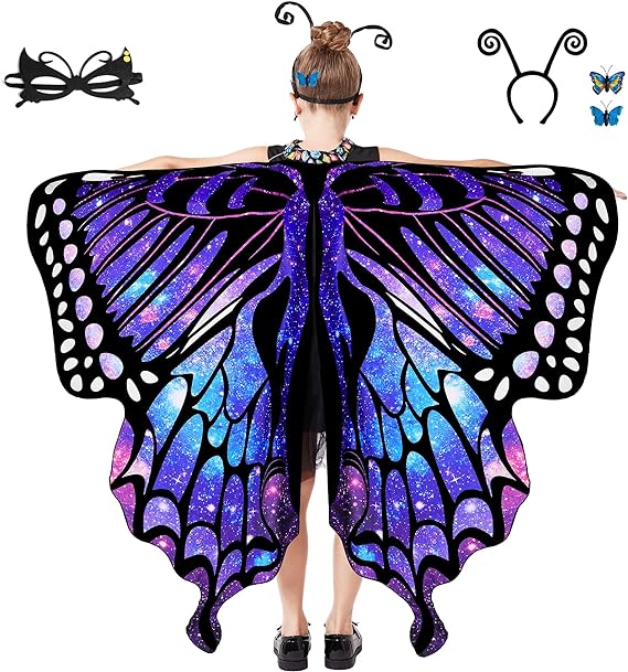 butterfly wing for girl Purple-1